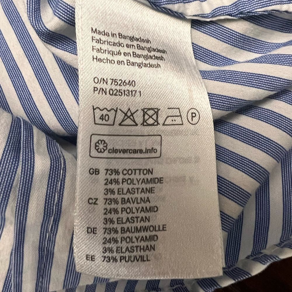 H&M Pinstripe Collared Oxford - Picture 7 of 7